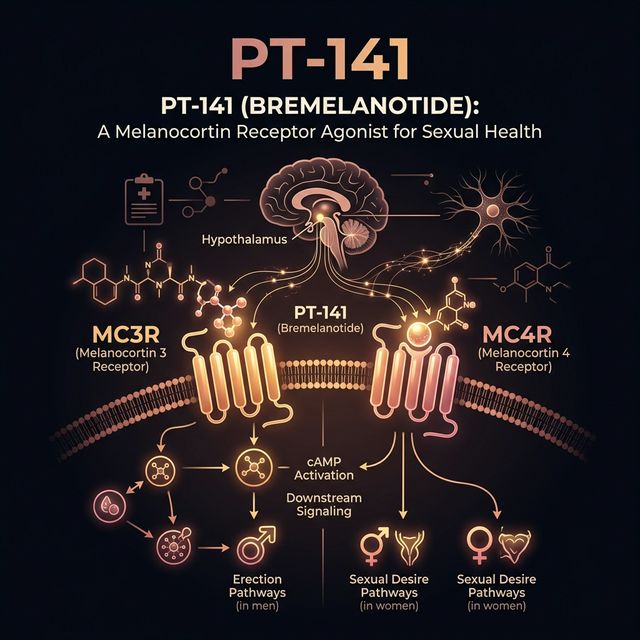 PT-141 (Bremelanotide) Dosage Guide: The Sexual Health Peptide for Men and Women PT-141 (Bremelanotide) Dosage Guide: The Sexual Health Peptide for Men and Women