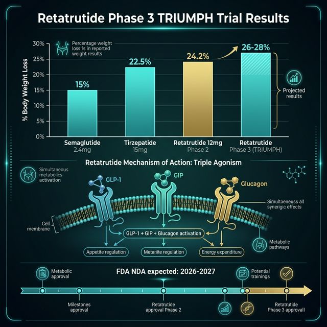 Retatrutide Phase 3 TRIUMPH Trial Update 2026: Weight Loss Data, Timeline & Access